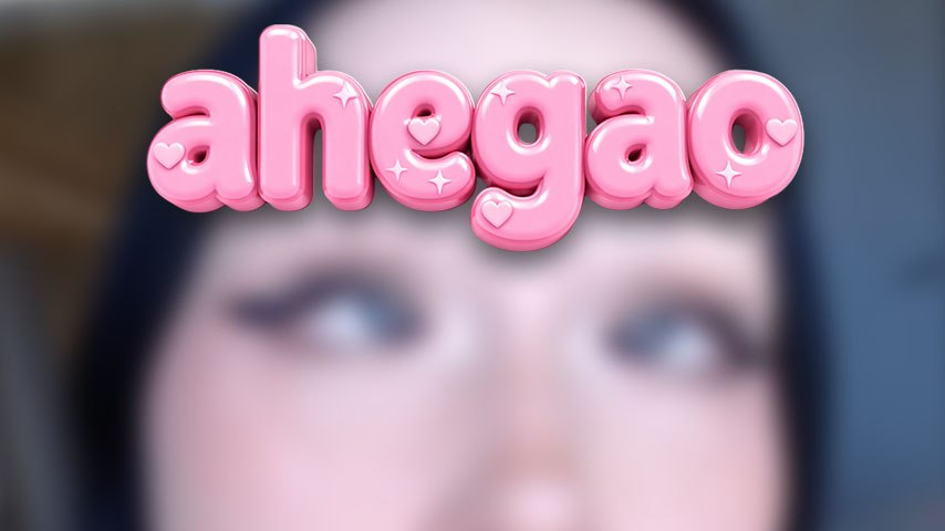Ahegao, schlampiger blowjob