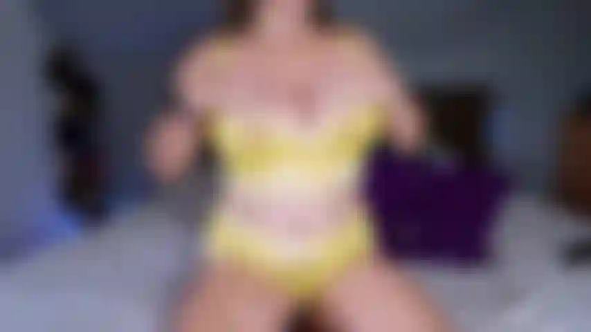 Super Wet and Creamy Fantasy in Yellow Lingerie