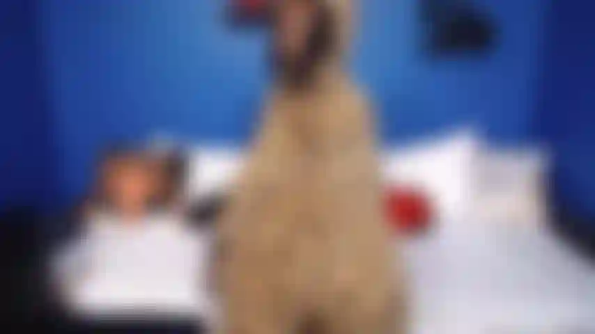 Cheetah onsie striptease.