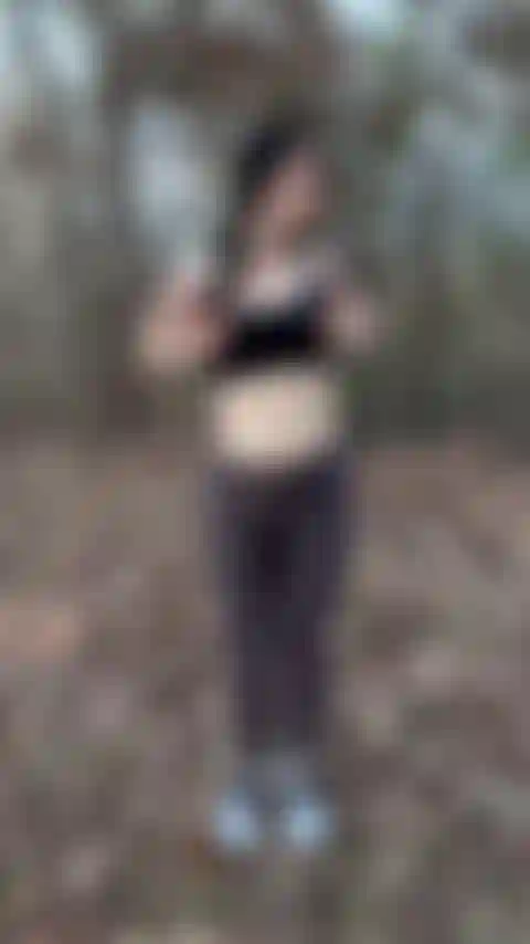 Outside topless jumping jacks (clip).