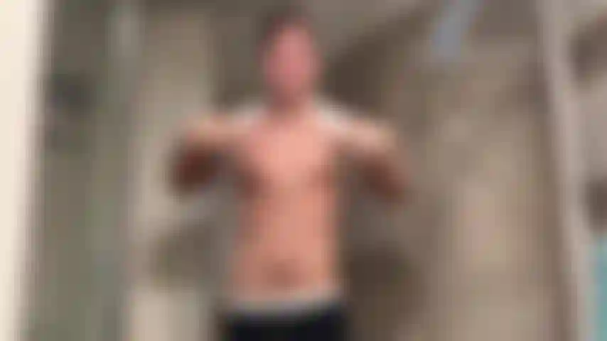 Muscle Show In The Bathroom