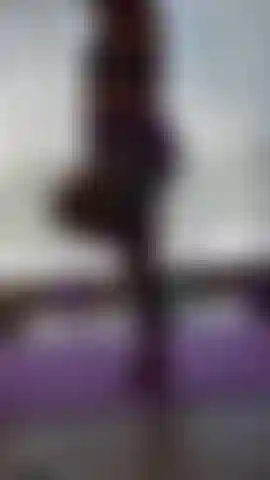 Part two of a cute slut doing yoga