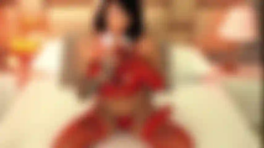 Suck dildo red costume play!