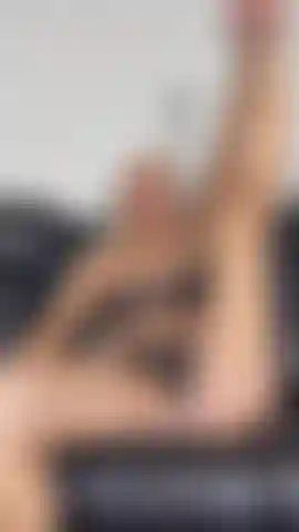 Hot blonde in black Lingerie