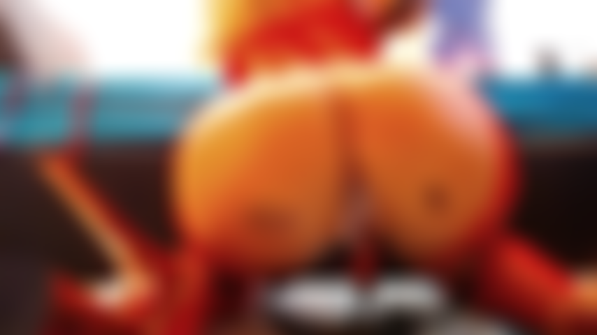 Die pik-dame, bedeckt mit sperma.