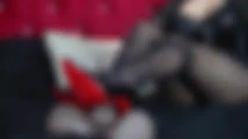 Put your balls under my pointy heels, then I'll reward you with my nylon feet running over you