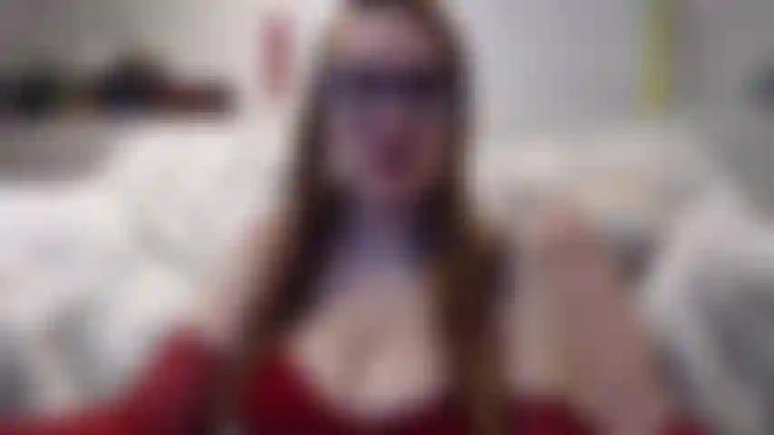 Roter handschuh-dildo-blowjob.