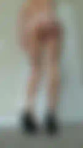 Upskirt in high heels.