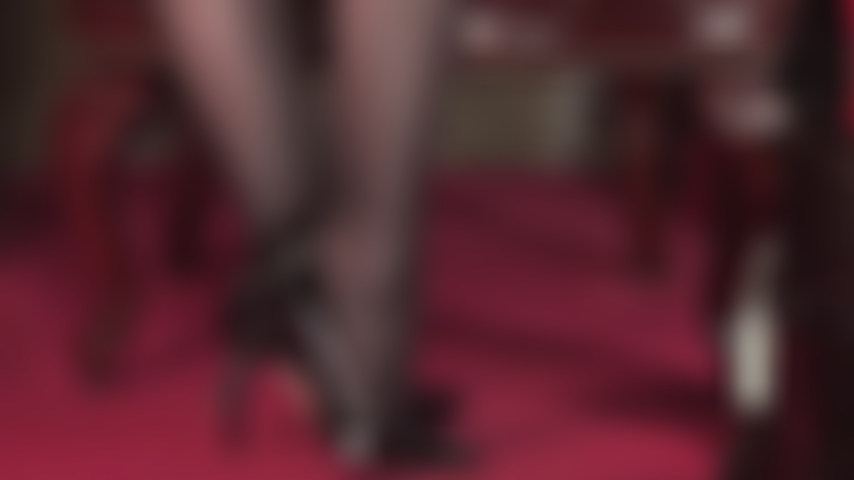 Kneel down, foot slut! If you're a good slave for Mistress, I may let you stick your nose into my heels and inhale the scent of my nylon feet.