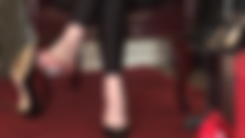 Barefoot dangling tease - Having you addicted to her heels, Mistress Vivian skillfully displays her shoe play skills with naked feet and riding crop on your slave cock.