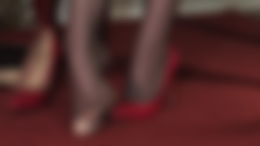 Sweet cock torture with pantyhose feet and heels - Your slave cock deserves to be kicked and crushed.