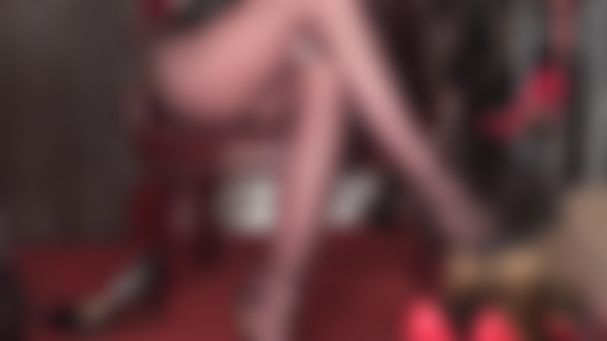 Your cock is trapped between Mistress' crossed nylon thighs with no way out until she has extracted all of your cum. Whether using her stilettos, her gloves or a metal brush... Mistress always gets what she wants.