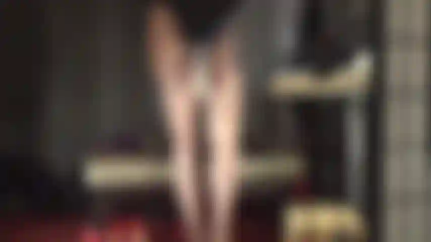 Mouth fucked by her pantyhose feet, while Mistress Vivian strokes