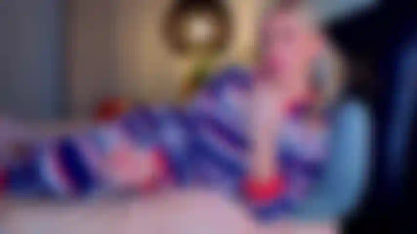 Nice or Naughty? Bored in my PJs, rummaging for candies- found a stash of broken ones. Spotted a shiny "treat"... wait, that's no candy, it's my naughty glass dildo! Watch me spy-style as I slide it deep, until I shatter in explosive orgasm. C Wanna spy?