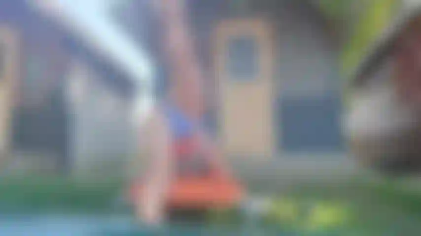 Stretching im freien.