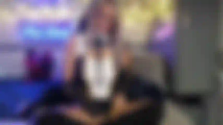 Sister Nina fingering her beautiful pussy to a customer