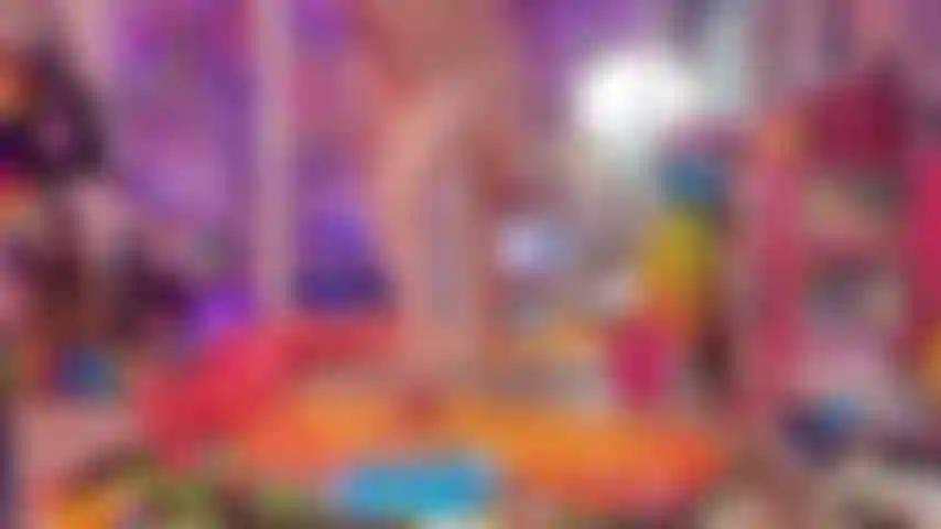 Spritze wie ein smerf-kuchen, sitze + stampfe!