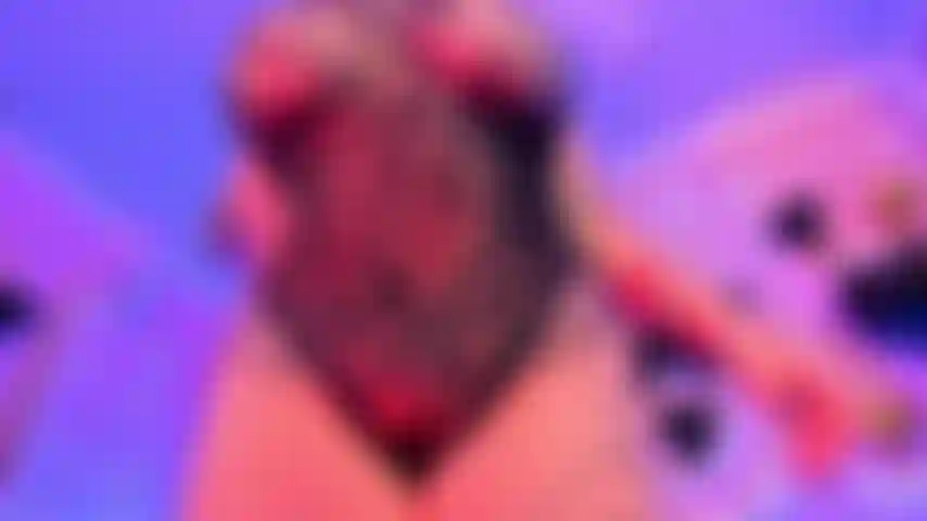 Mit straffem körper und großen brüsten.