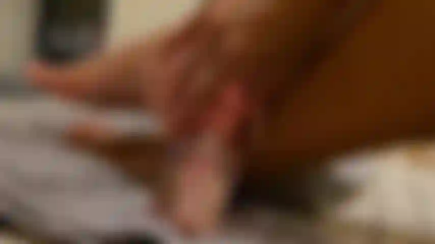 Foot massage with body oil