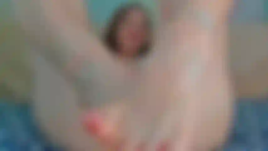 Pussy fingering  (feet in air on camera)