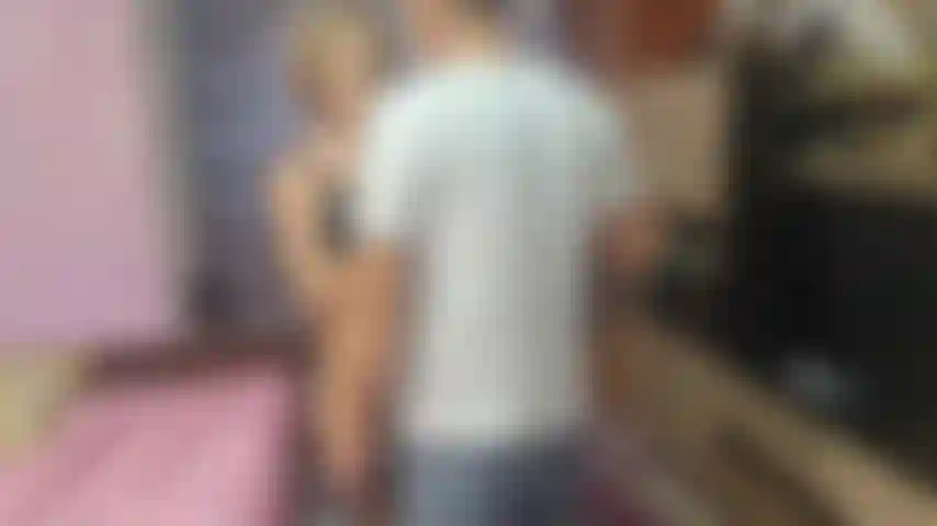 female domination, scissor hold, blowjob, facial