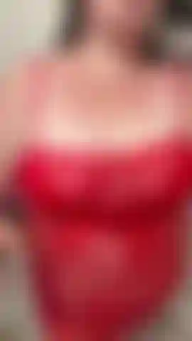 got my red baby doll on i'm so horny playing with my boobs tease them rubbing nipples only not pussy just boobs
